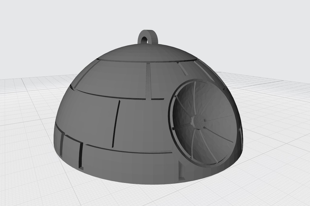 Death Star Christmas Ornament (two parts)