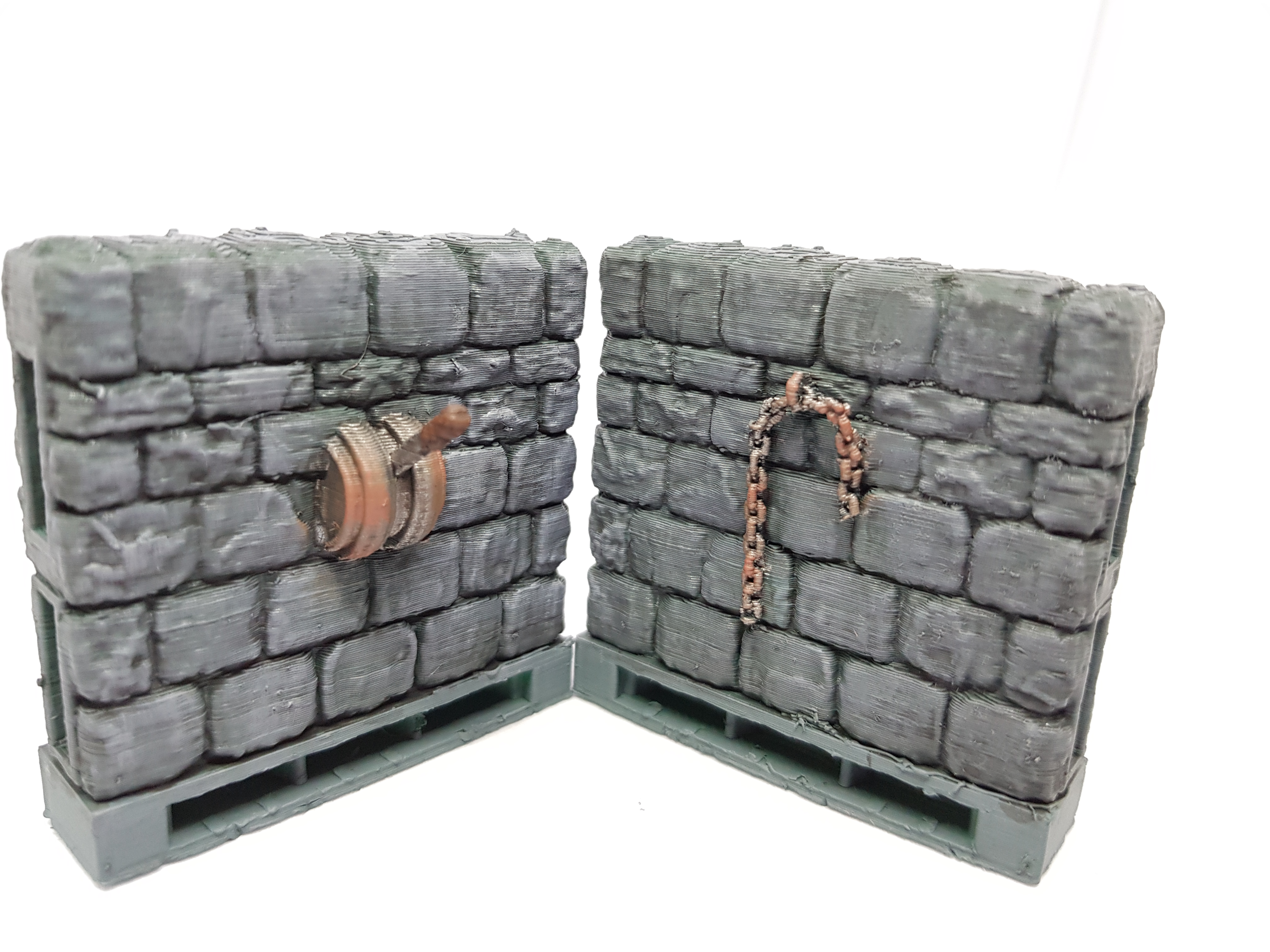 Image of Dungeon Stone walls with Levers and Chains