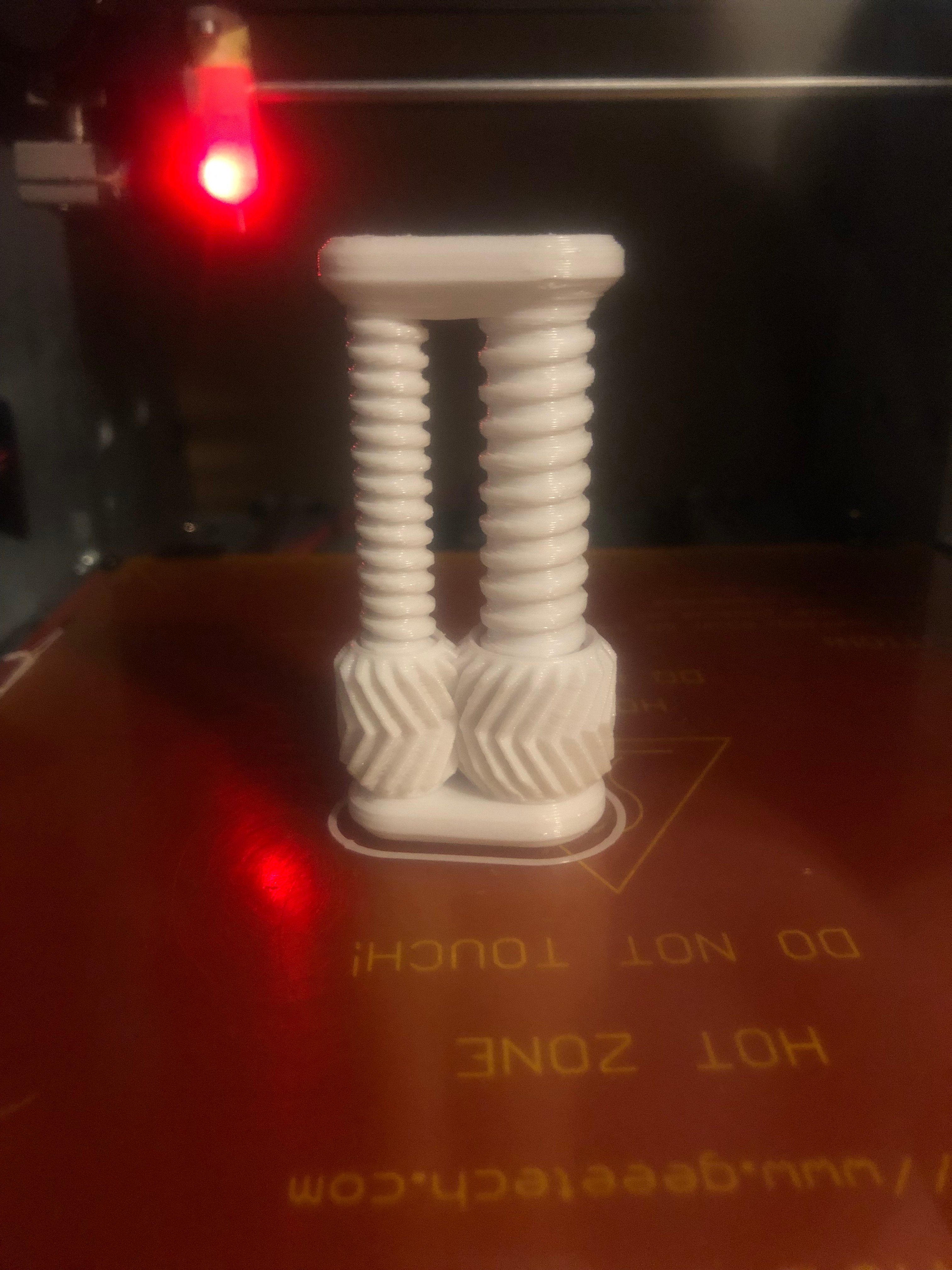 Herringbone Screw Fidget Printed Assembled