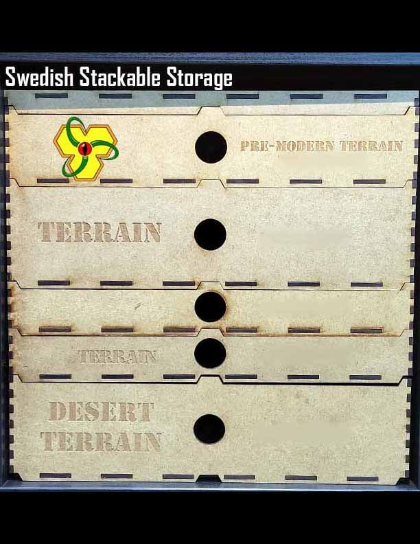 Laser Cut Swedish Stackable Storage