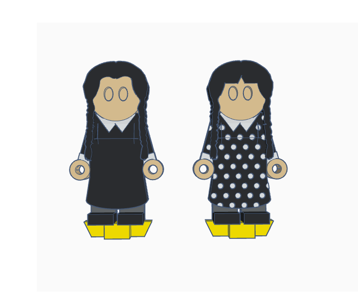 Flatminis Continued - Wednesday Addams