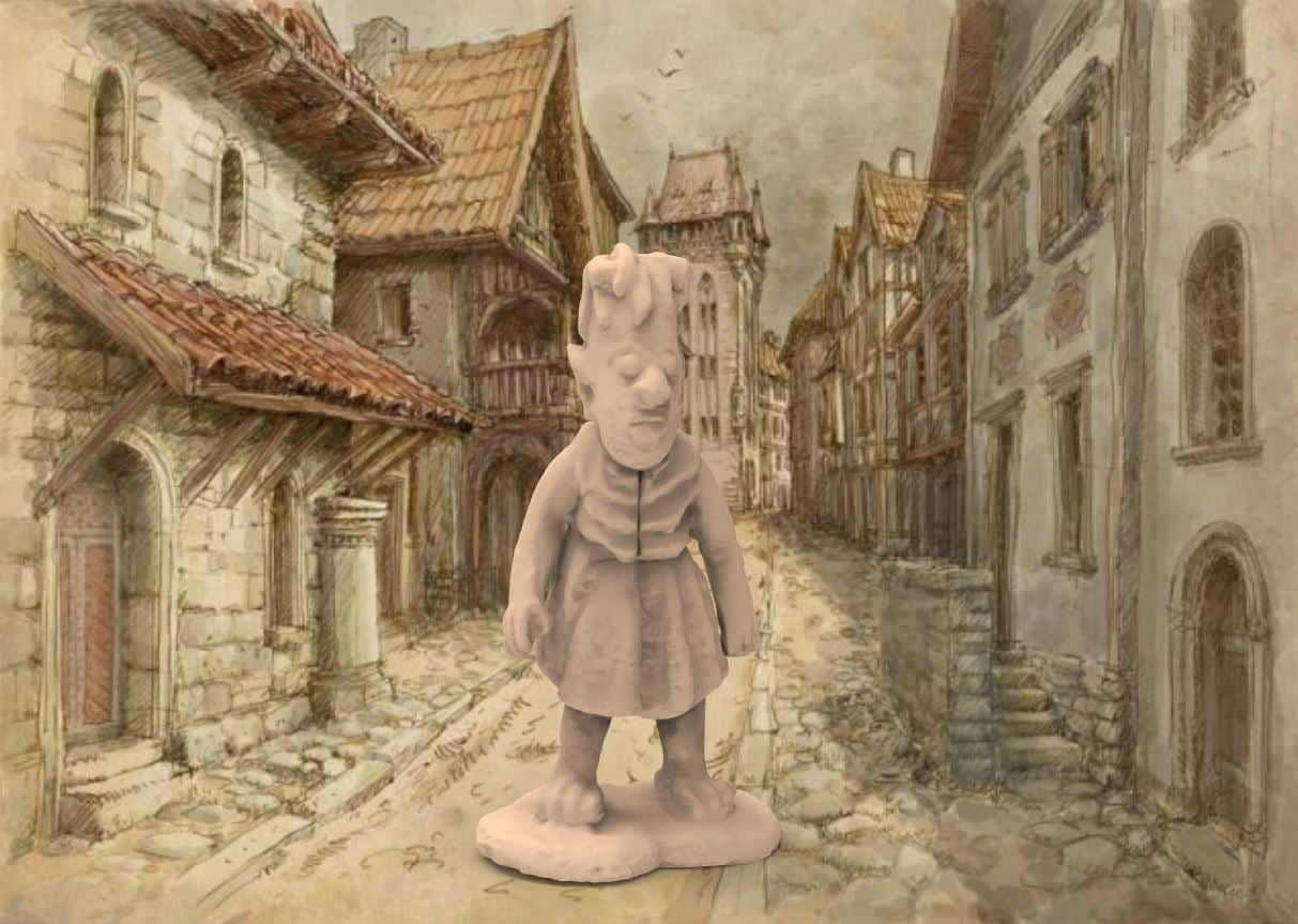 Red Orc Child / Girl - 3D Scan