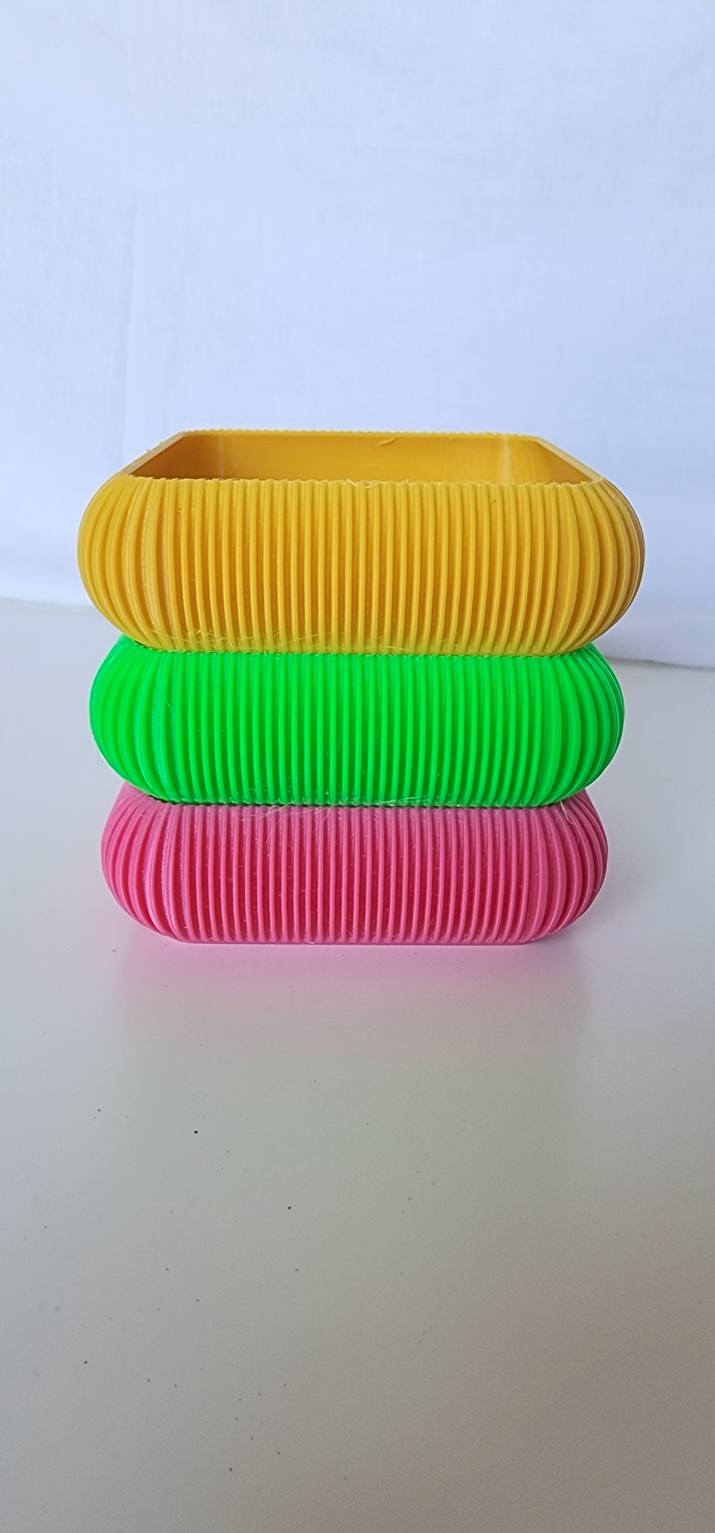 Ultimate Stackable Ribbed Organizer Bowl (Square Edition - V2) | Interlocking & No-Slip