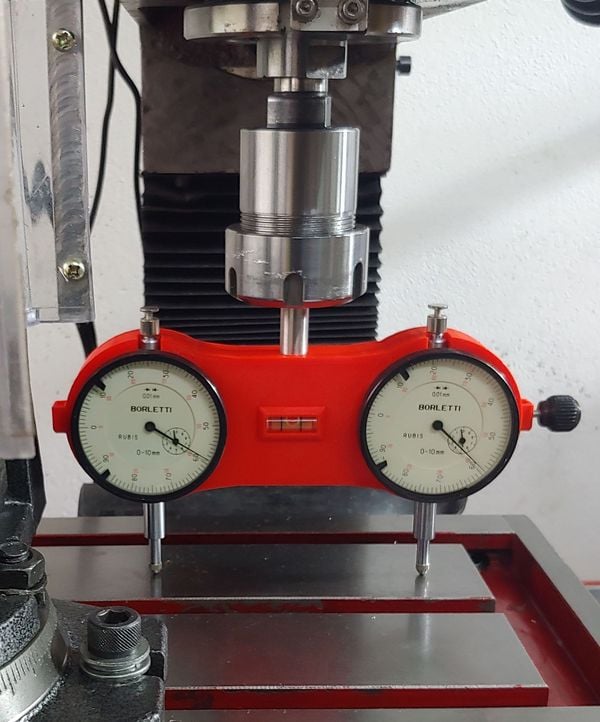 Support for 2 centesimal comparators (body dia 52 mm) for BF20