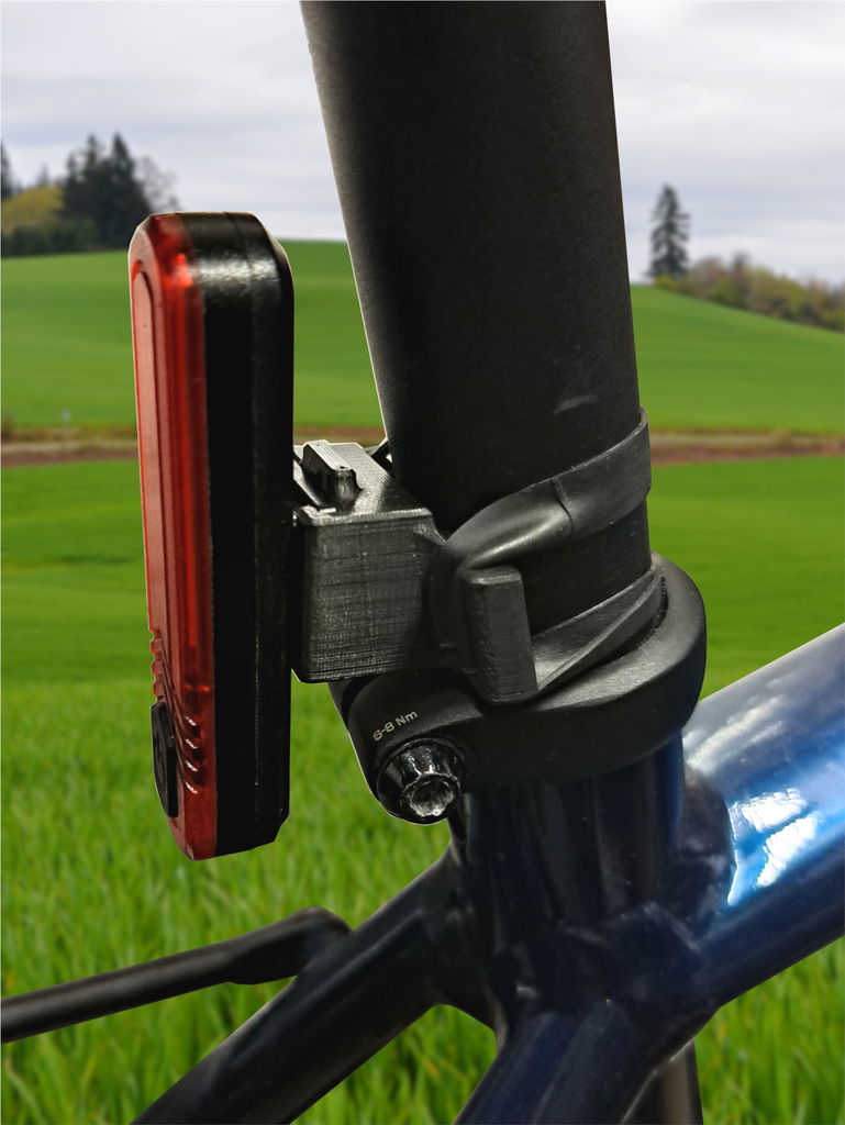 Rear bike light mount bracket (square fitting)