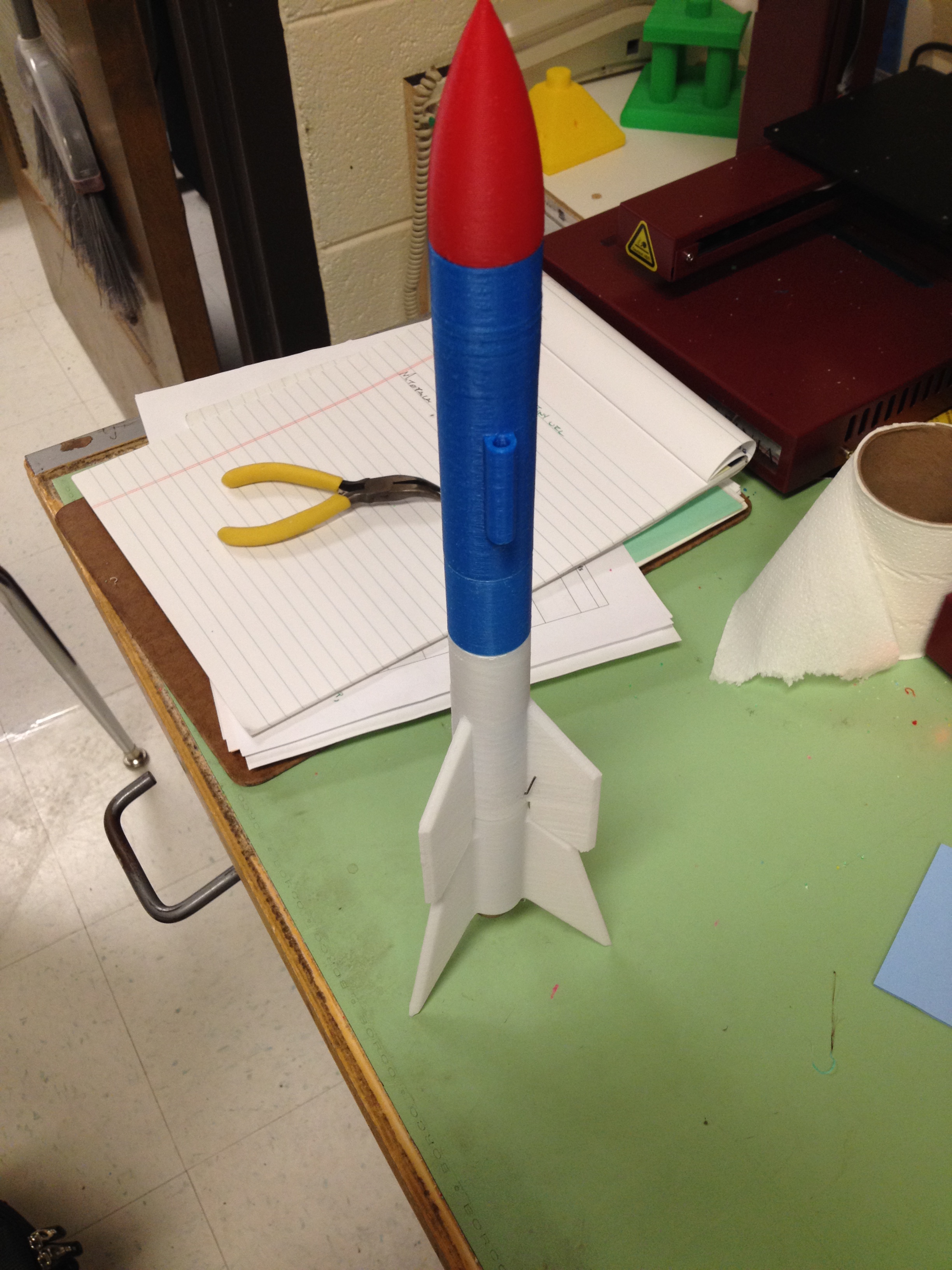 3D printable Two Stage Model Rocket