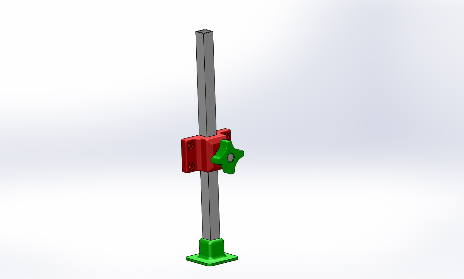 Highbanker height adjustable leg bracket