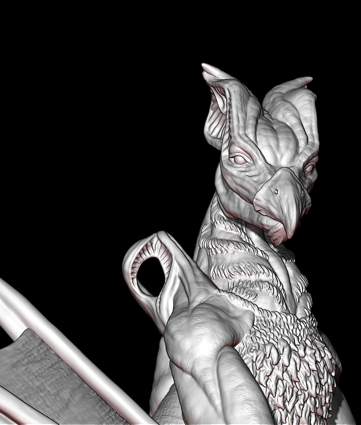 Alien creature anatomy sculpt