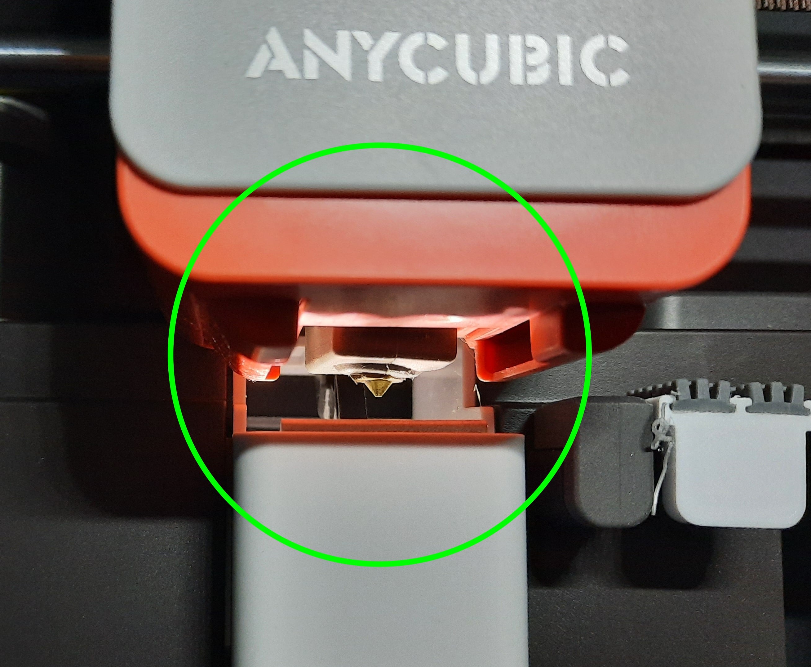 Nozzle lighting combined with poop box for Anycubic Kobra S1 / Düsenbeleuchtung kombiniert mit Poop-Box für Anycubic Kobra S1