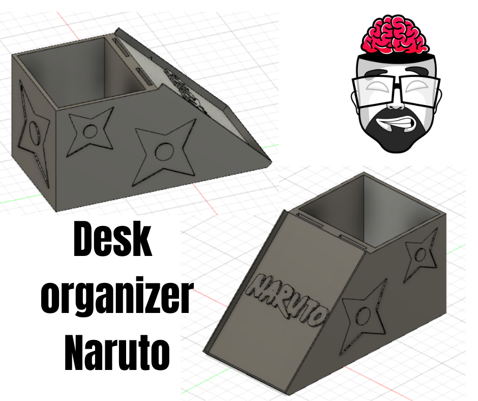 Desk organizer  SD CARD, smartphone, pen Naruto / Organisateur de bureau CARTE SD, téléphone et stylo