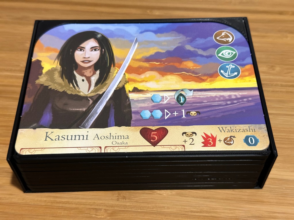 Sleeving Gods character board storage redesign