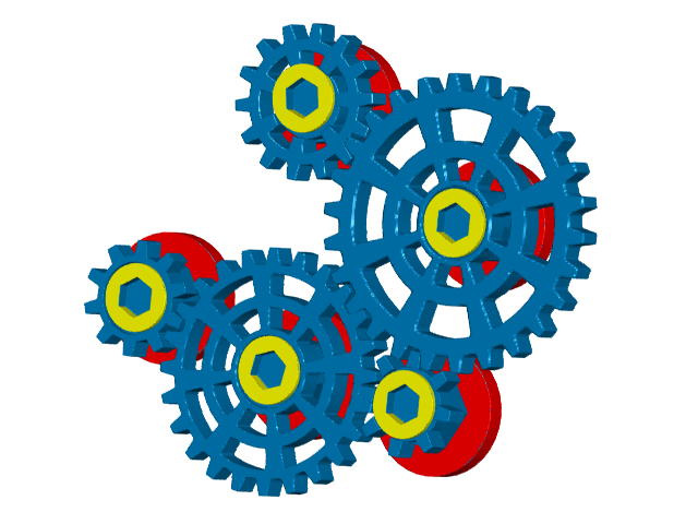 Working Steampunk Gears Refrigerator / Whiteboard Magnets