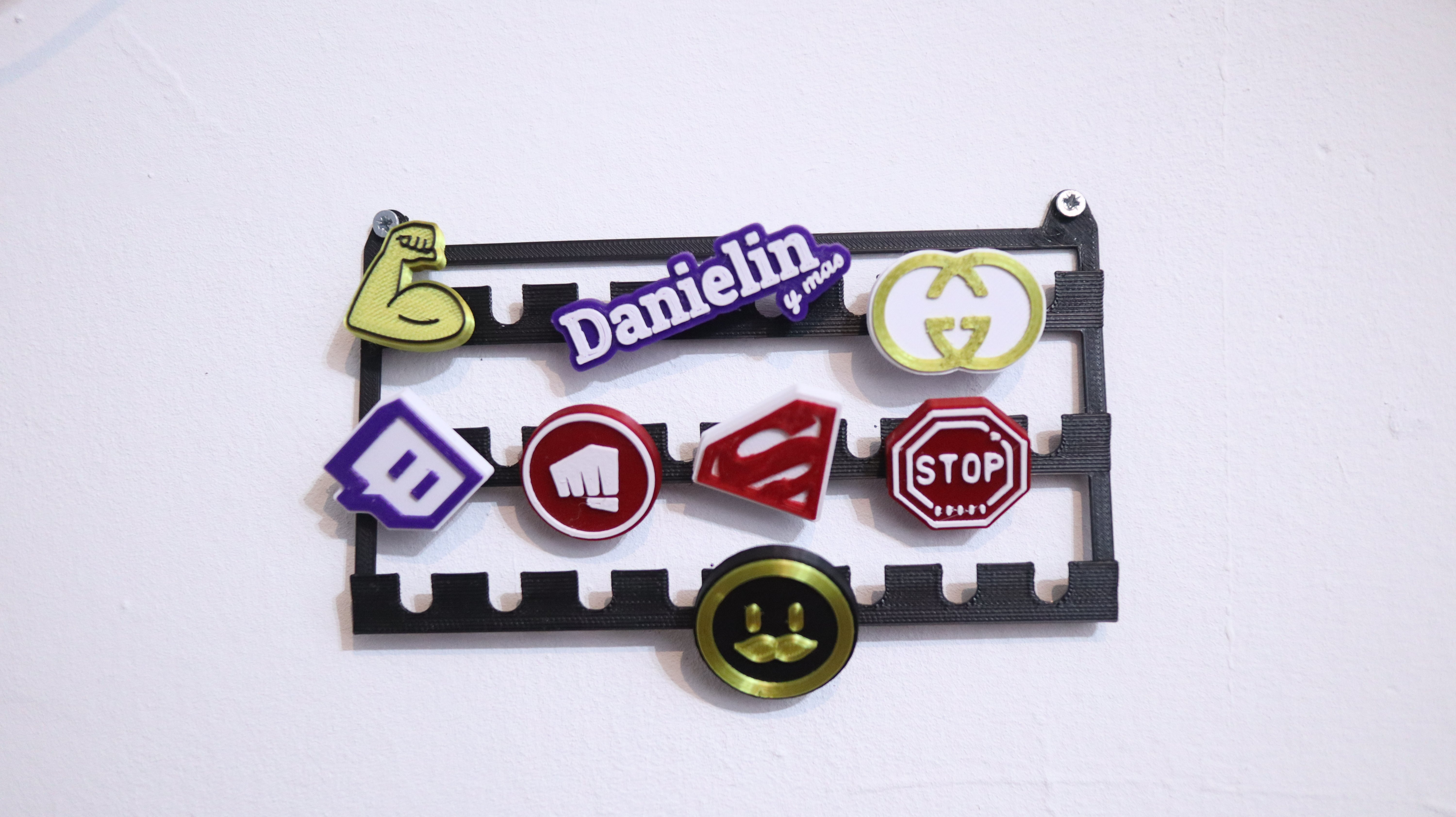 Croc charms (jibitz) display.