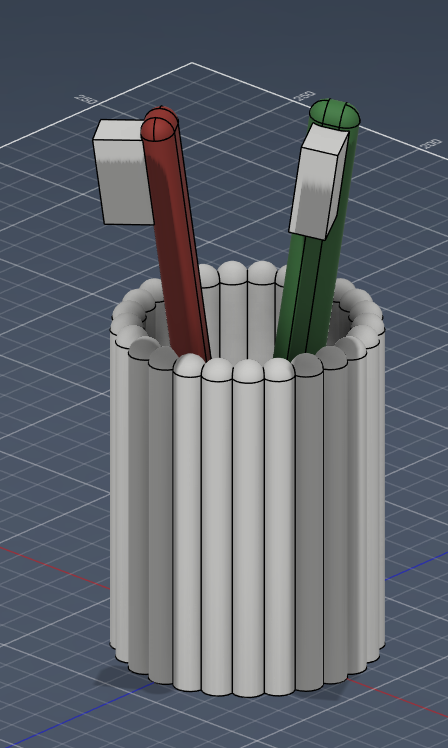 Modern Ribbed Toothbrush Holder / Bathroom Cup
