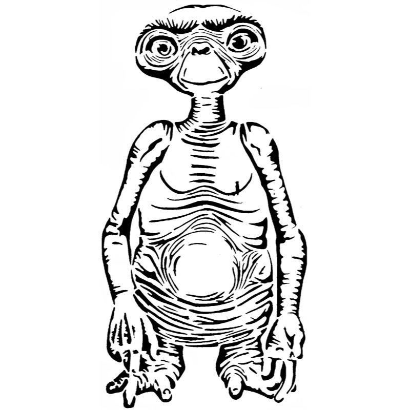 E.T stencil