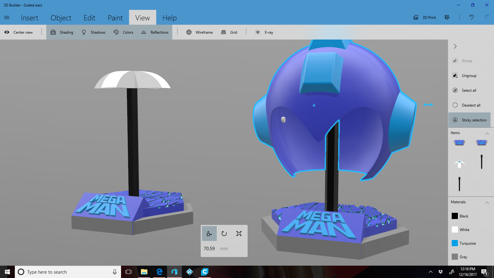 Mega Man Helmet with Stand