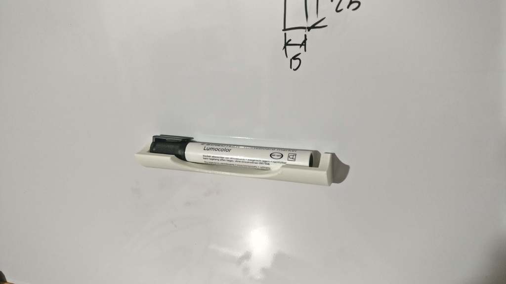 Magnetic whiteboard marker support [CAD files included]