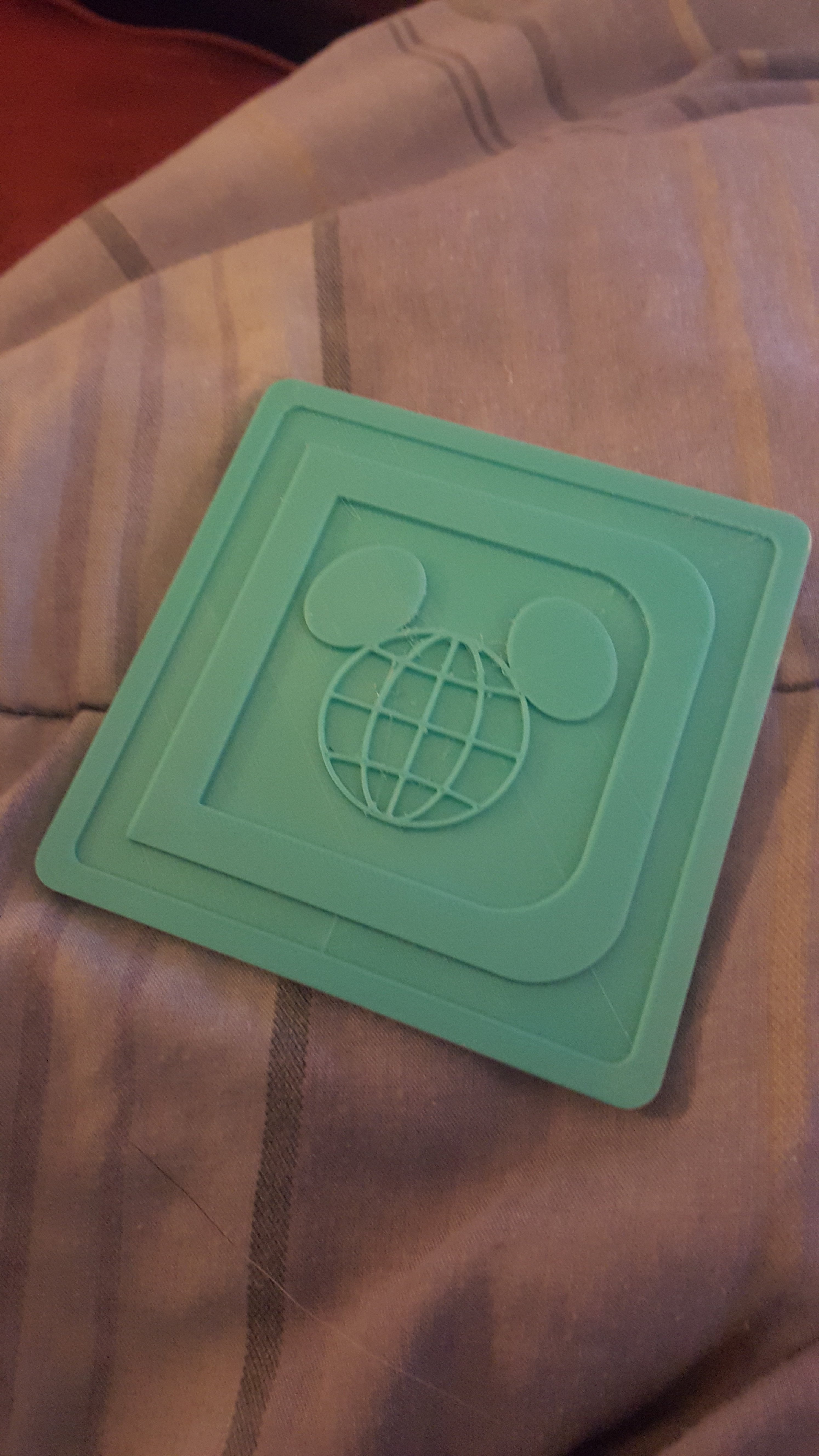Vintage Walt Disney World Logo Coasters and Holder
