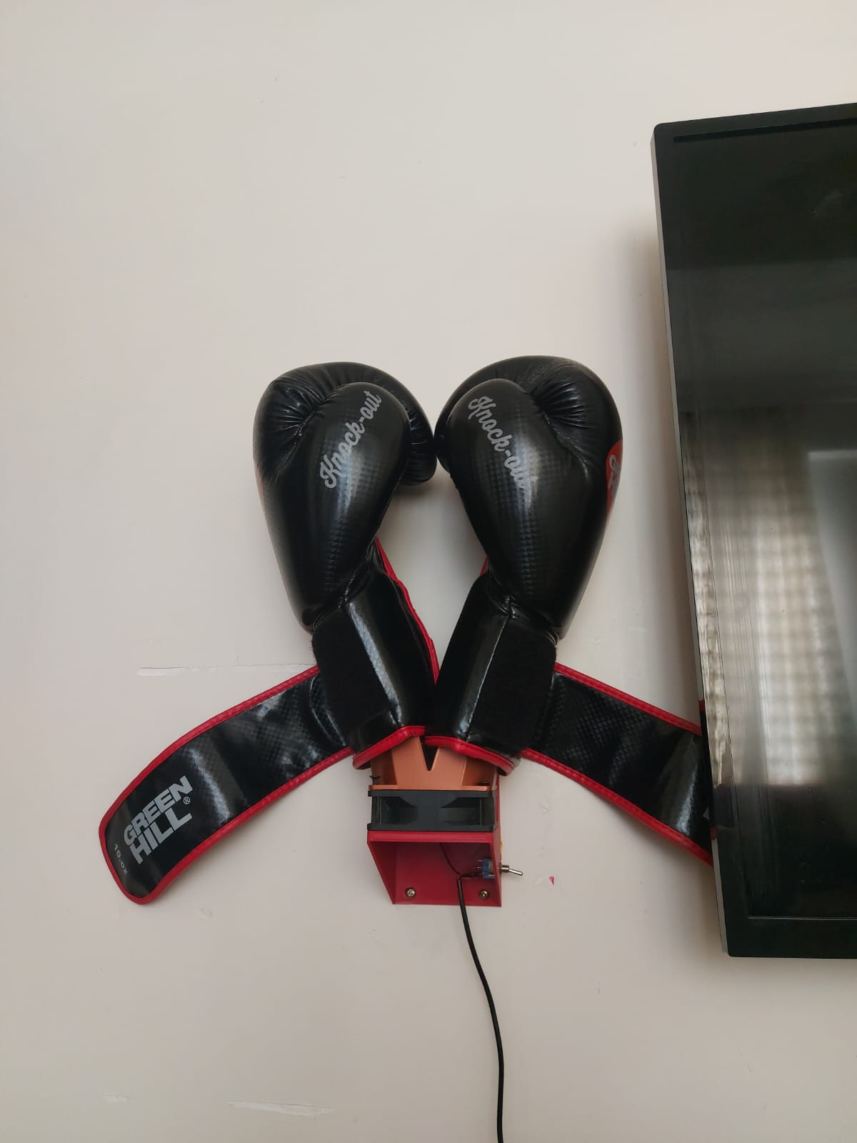 wall mounted dryer for kick boxing gloves
