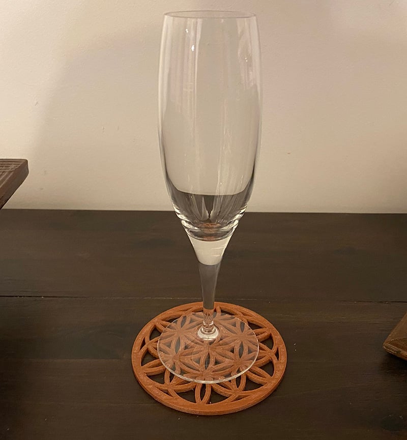 Sous-verre fleur de vie / Flower of life coaster