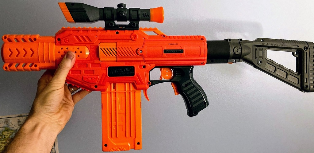 36mm Stock Mount Extension for the Dart Zone ('Adventure Force' walmart) Spectrum (V2)