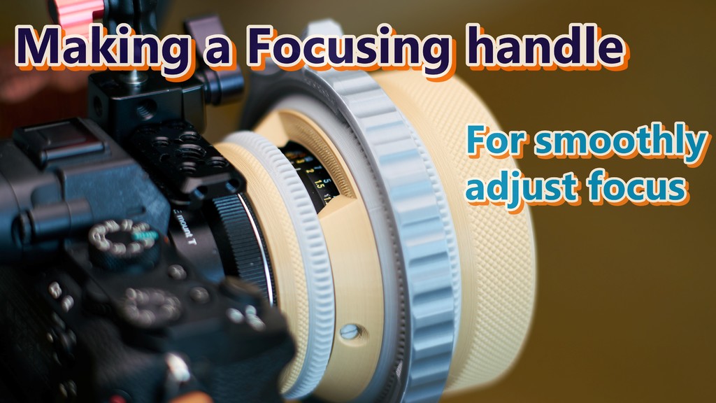 Focus adjustment handle (for cinematic rehousing lens - focus gear M0.8 123T)