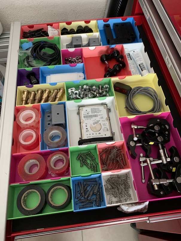 Storage organizers for toolbox