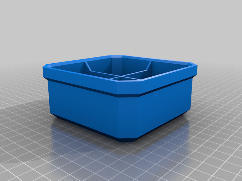 Milwaukee Packout lowprofile bin 4 square divider layout