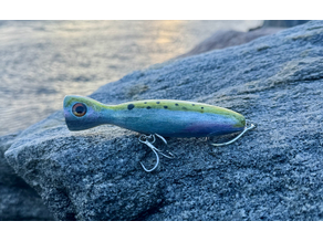 Saltwater popper fishing lure by 3Dlures - Thingiverse