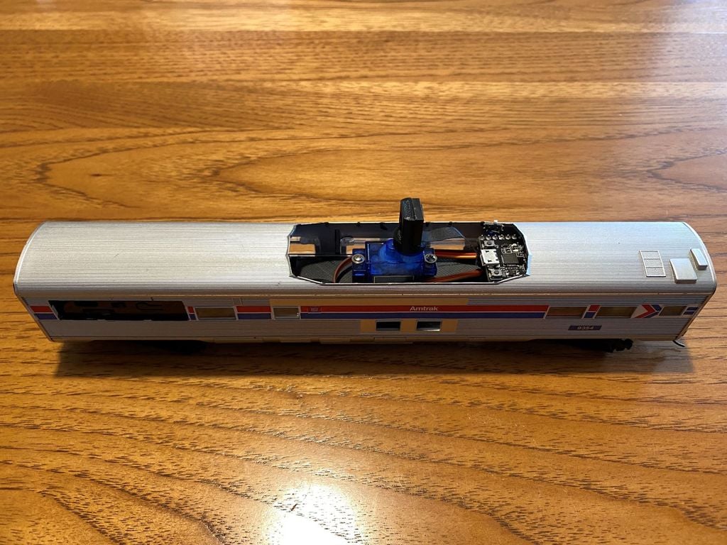 HO Scale Train Camera Mount with 180 Degree Rotation