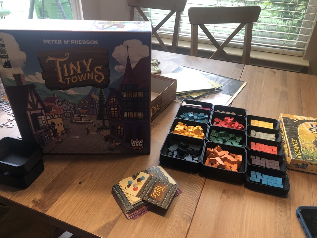 Tiny Towns Board Game - Piece holders - Stacking Bins