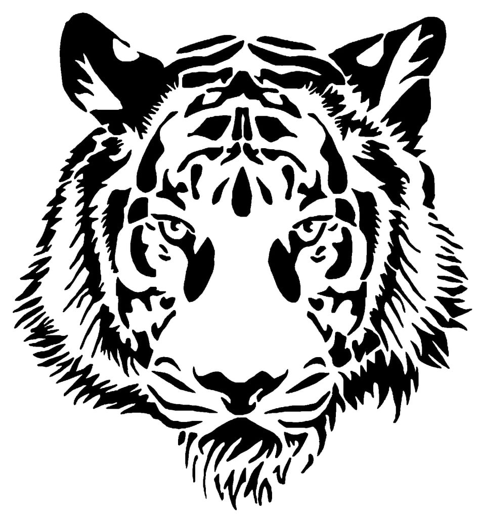 Tiger Head stencil
