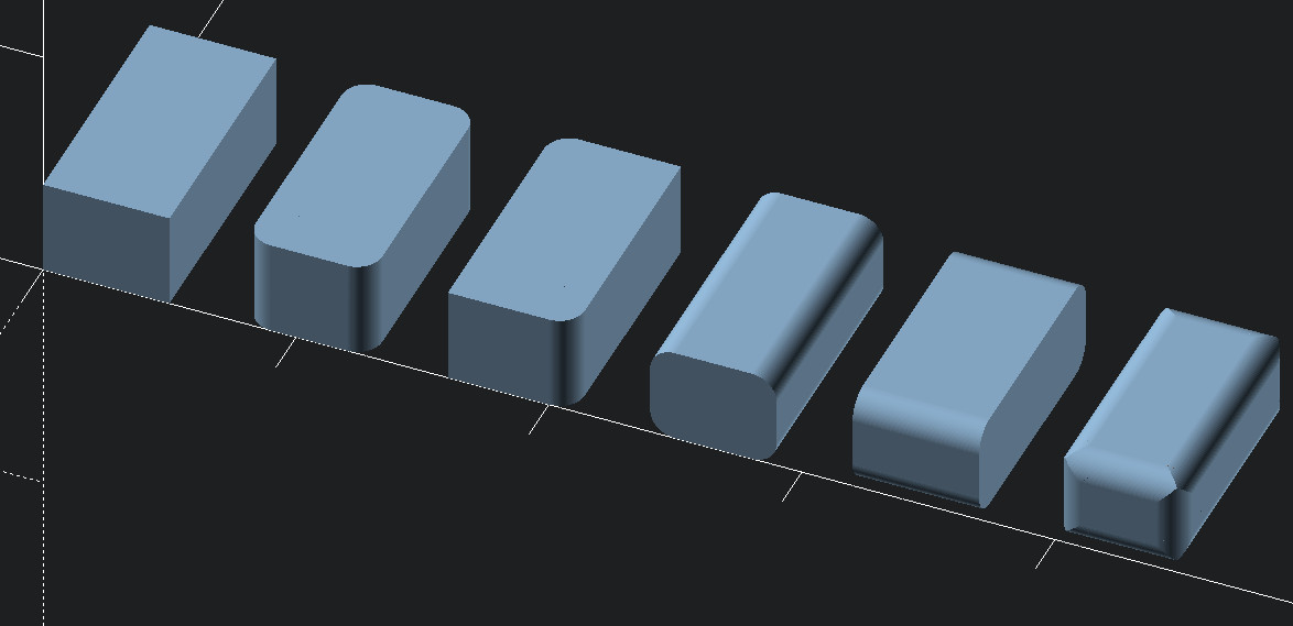 OpenSCAD Rounded Cube Corners