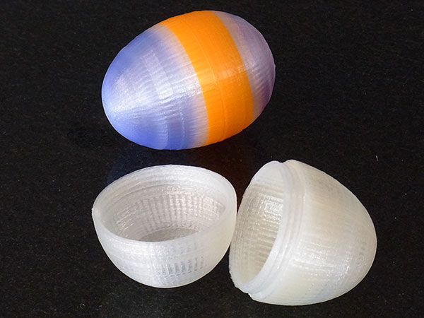 Large Easter Egg - Seamleassly screws the two sides together