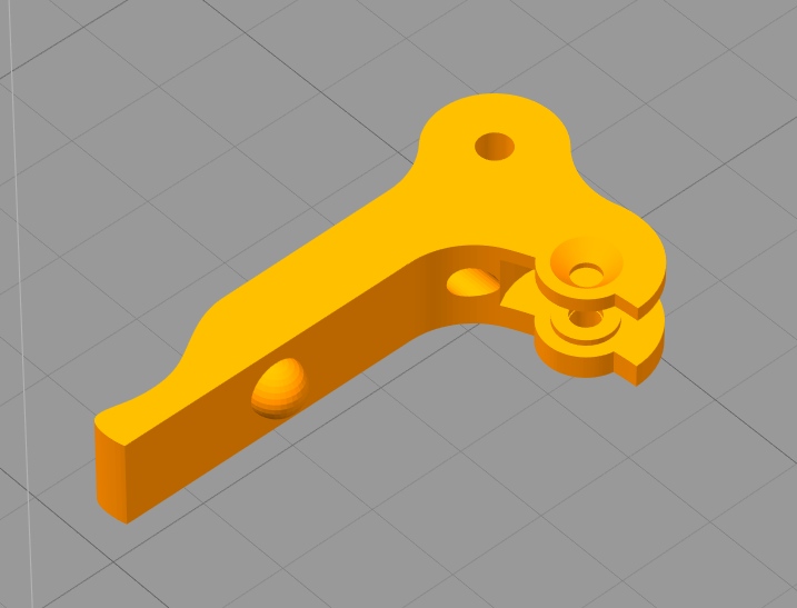 Replacement extruder arm for Wanhao Duplicator i3.