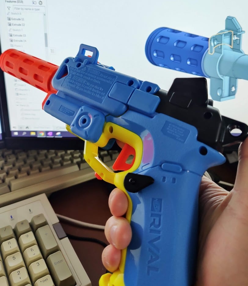 Nerf Rival Pilot Swappable Inline Clip Mod