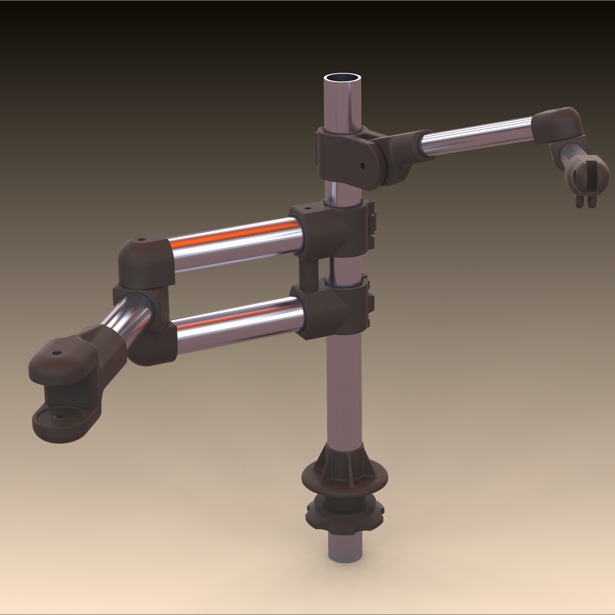 Desk monitor and microphone arm