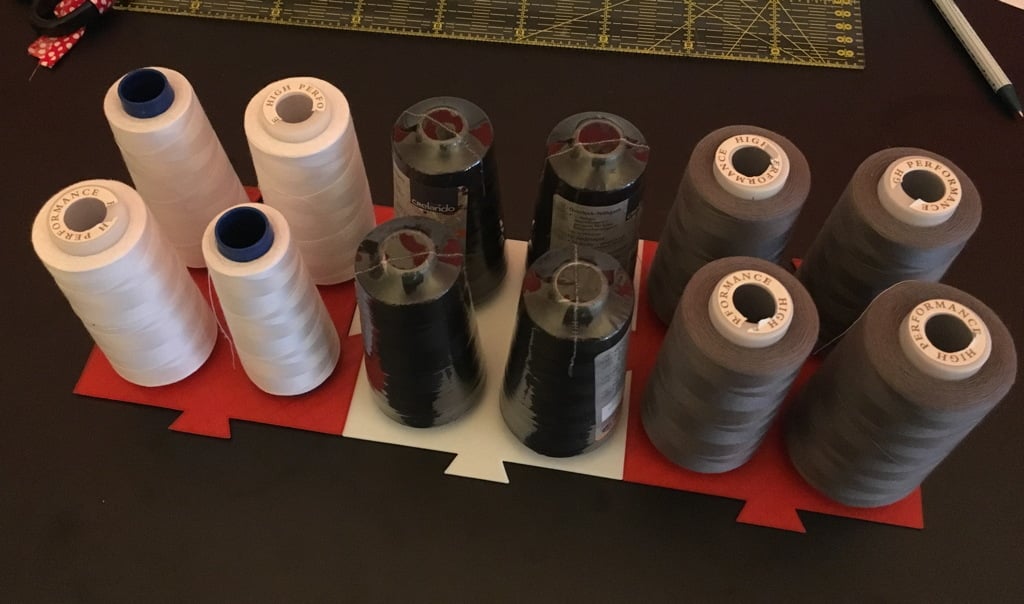 Overlock sewing thread holder