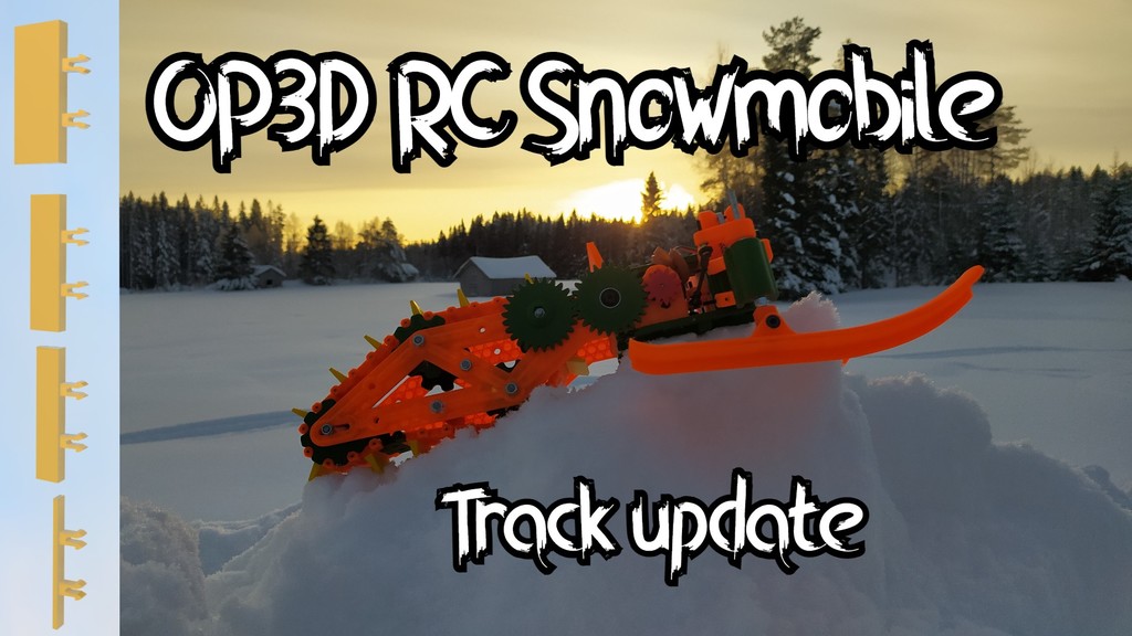 Open Source 3D Printed RC Snowmobile track update