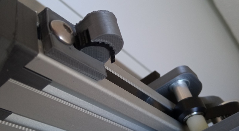 Simple 6mm belt tensioner for aluminum profile