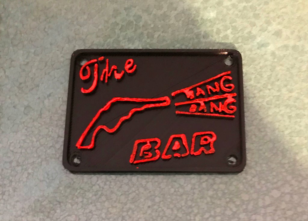 The bang bang bar sign