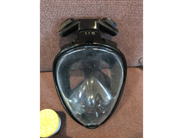 Adapter ONLY 3D Printed DUAL FILTER Adapter DIVELUX Full Face Snorkel Mask
