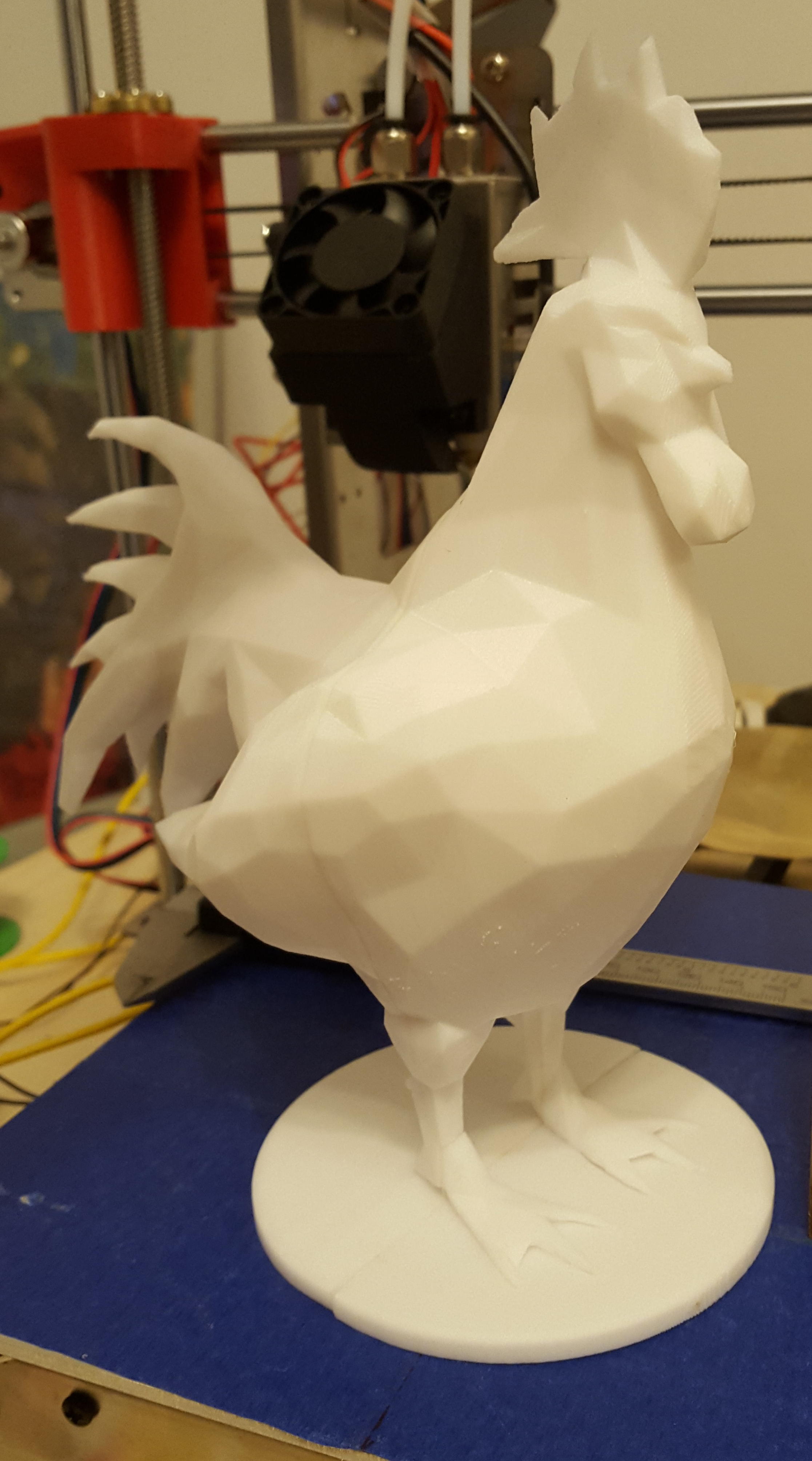 Low poly rooster