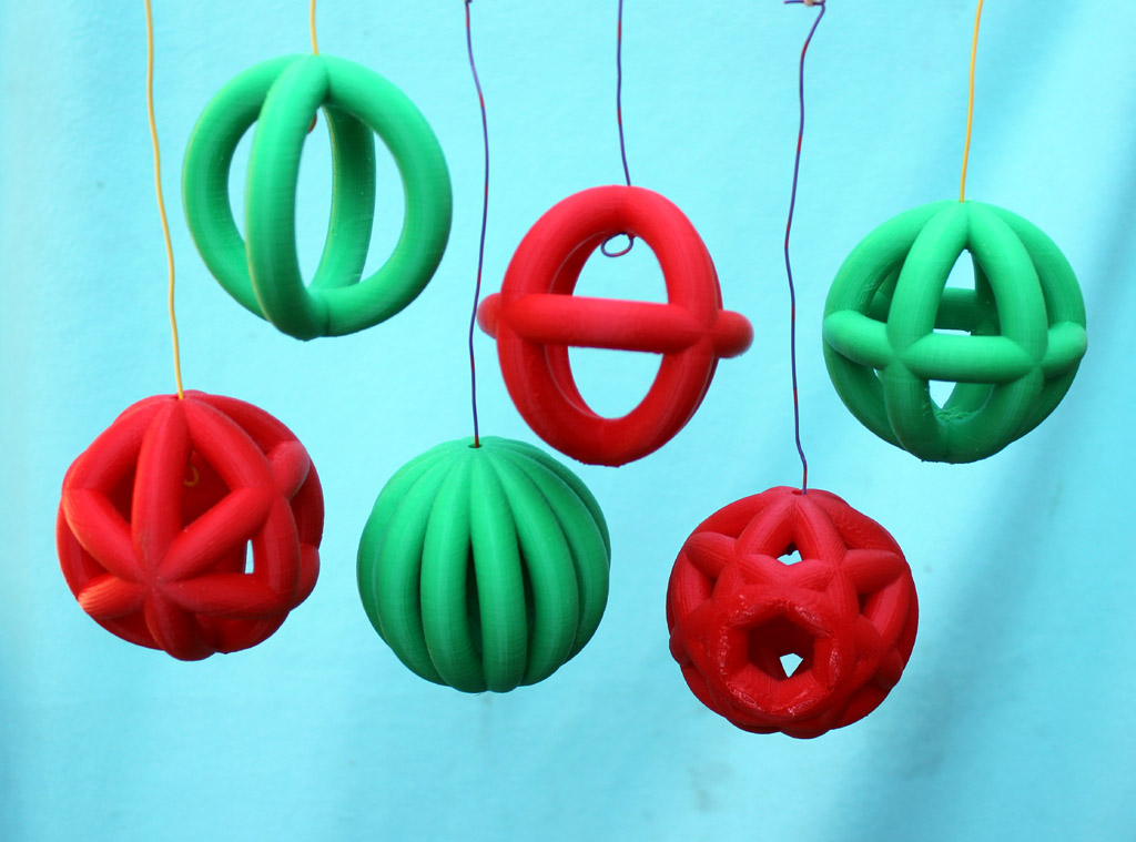 Set of Six Simple Ornaments