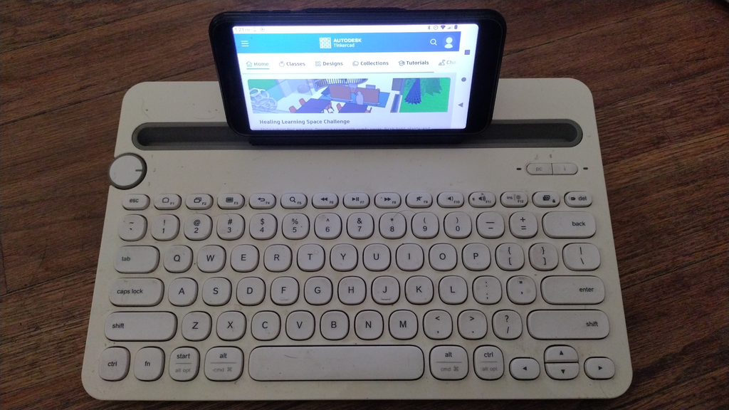 Logitech K480 Bluetooth Keyboard Thick Phone stand holder.
