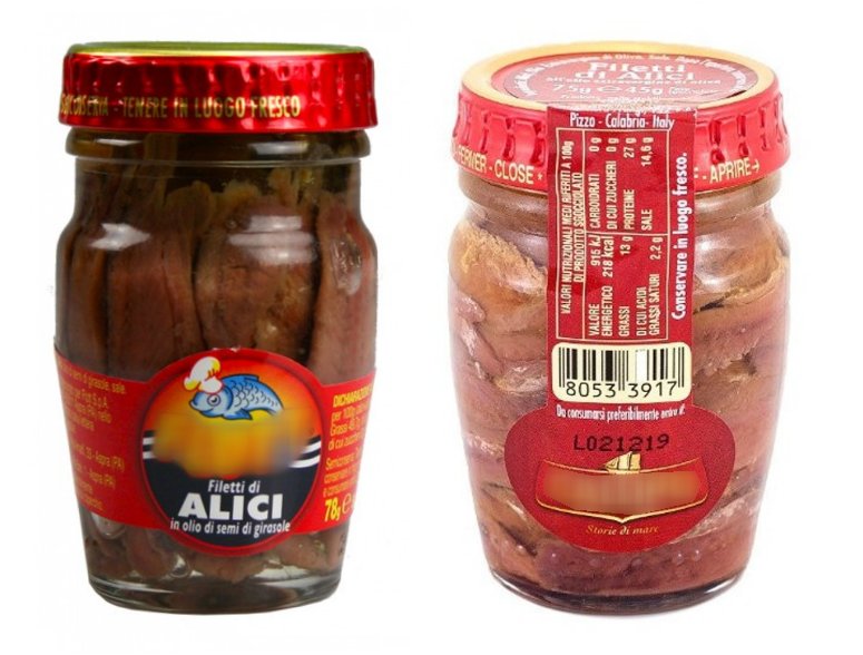 Anchovies jar cap lid