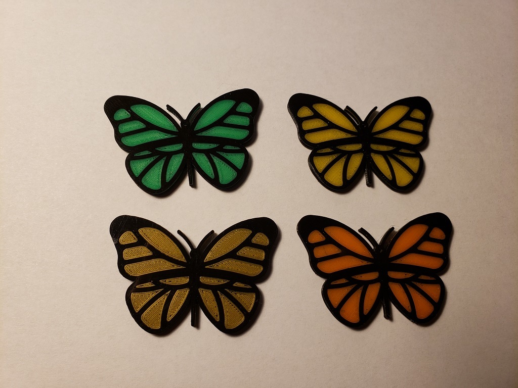 Butterfly Earrings Or Mobile - Dual Extrusion
