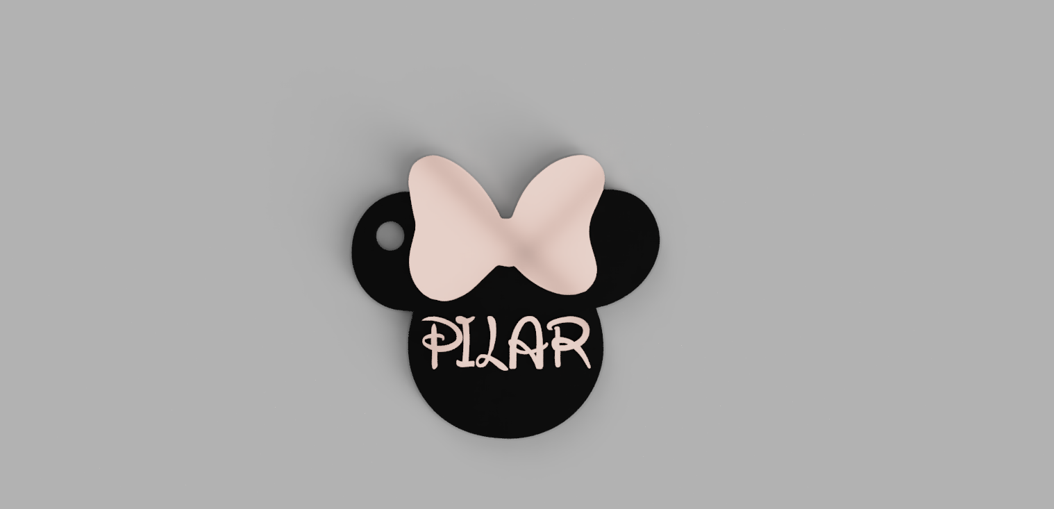 MINNIE KEYCHAIN ​​WITH CUSTOMIZABLE NAME
