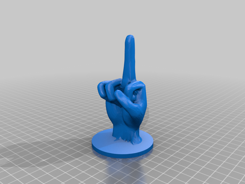 Simplified supportless middle finger
