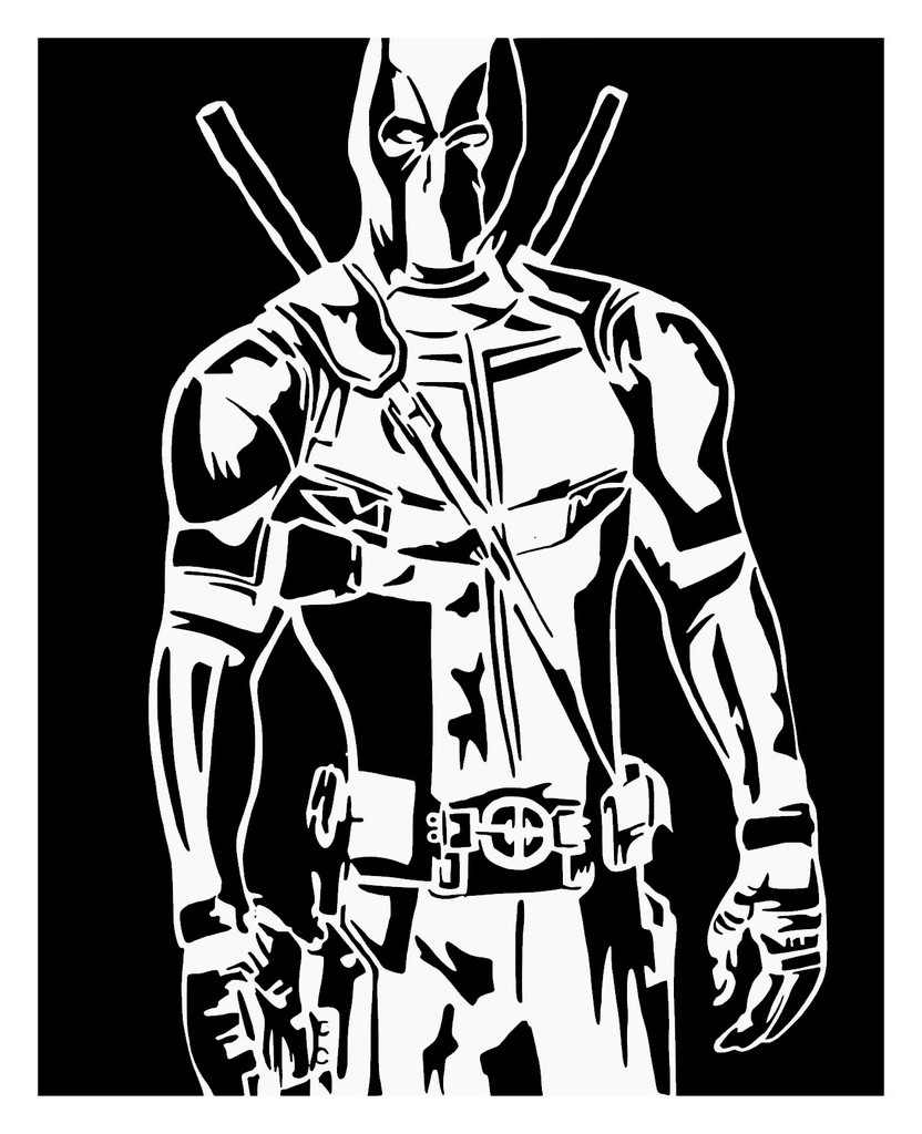 Deadpool stencil 27